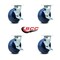 Service Caster 6 Inch Solid Polyurethane Swivel Caster Set with Roller Bearings and Brakes SCC SCC-30CS620-SPUR-TLB-4 - alternate 5